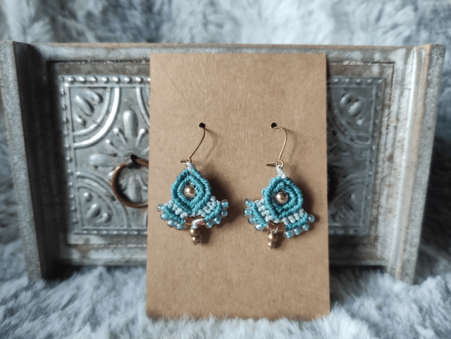 Boucles d'oreilles bleues claires et turquoises