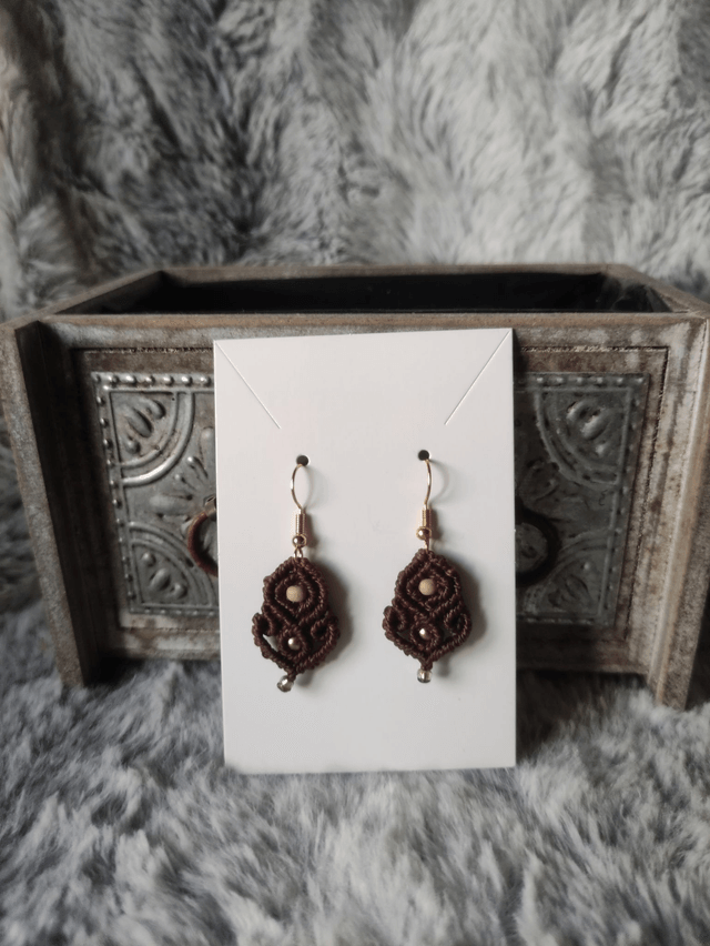 Boucles d'oreilles marron 