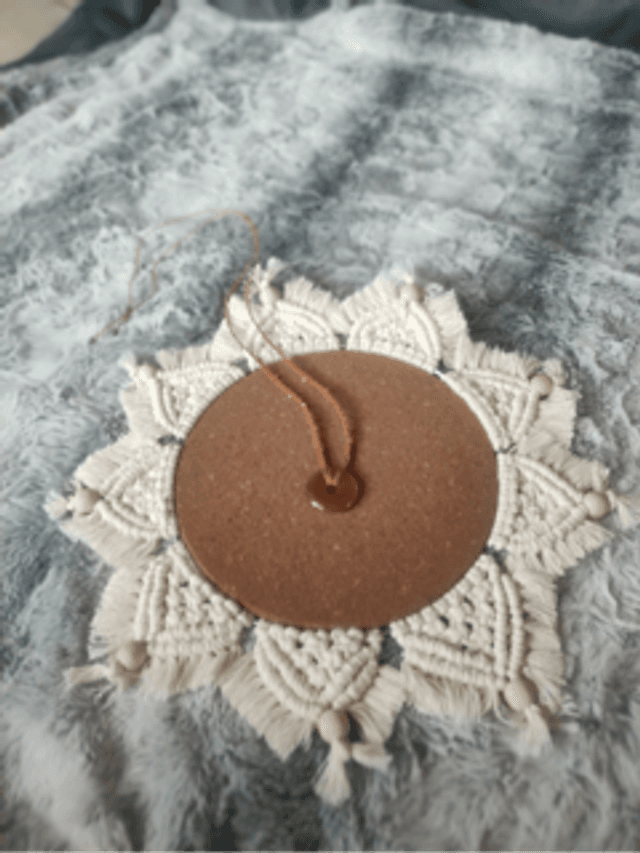 Collier marron orangé  avec donut cornaline